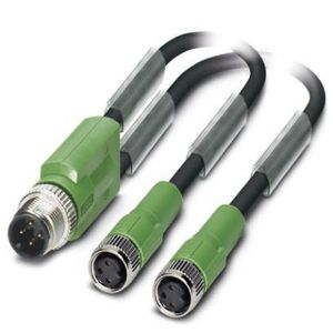 SAC-3P-M12Y/2X0,3-PUR/M8FS CABO COM CONECTOR