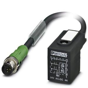 SAC-3P-M12MS/1,5-PUR/BI-1L-Z CABO COM BOBINA