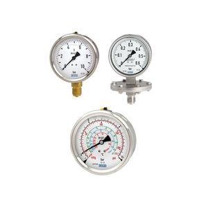 233.30.100L.400KGF.1/2NPT MANÔMETRO TOTAL INOX Ø100, 400 KGF, ROSCA INFERIOR 1/2NPT,  C/GLICERINA